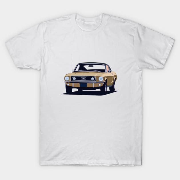 1968 Ford Mustang T-Shirt by TheArchitectsGarage